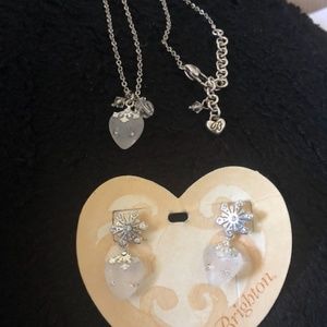 Brighton Heartflake/Snowflake Necklace/Earring Set